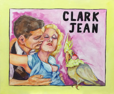 Clark, Jean and a large cockatiel