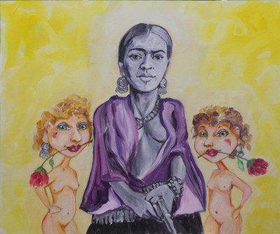 Guns and roses with Frida Kahlo