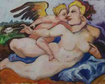 apres Jacopo da Pontormo Venus and Cupid c. 1533